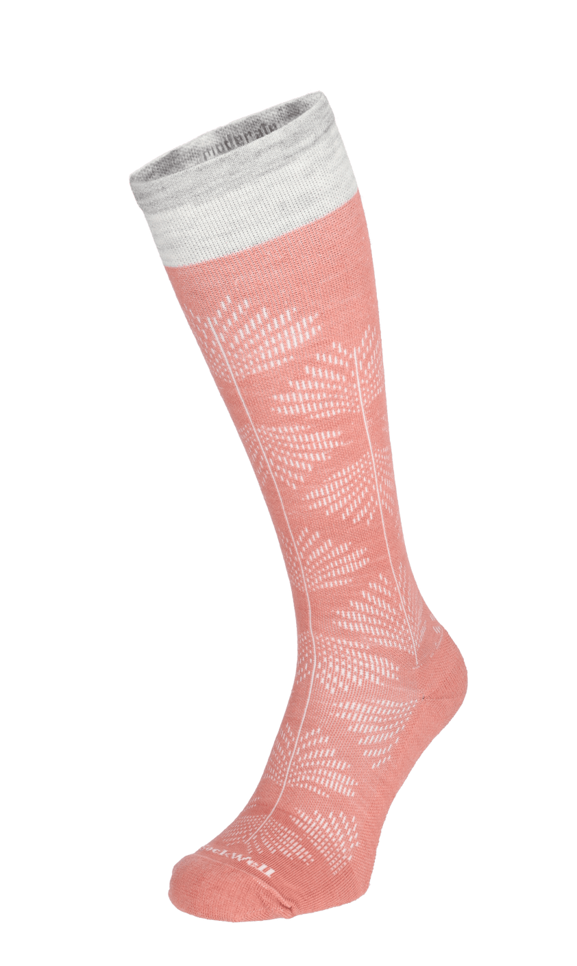 Full Floral Dames Compressiekousen Klasse 1 Pink Clay