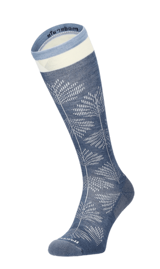 Full Floral Dames Compressiekousen Klasse 1 Denim