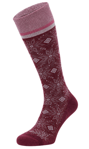 Winterland Dames Compressiekousen Klasse 1 Cranberry Sparkle