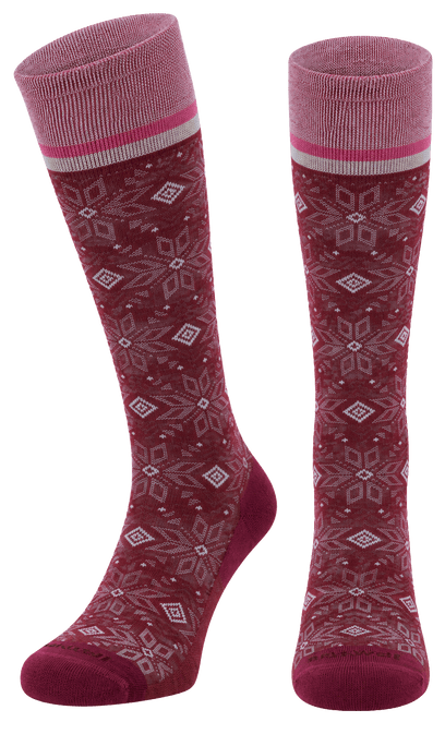 Winterland Dames Compressiekousen Klasse 1 Cranberry Sparkle