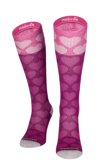 Heart Throb Dames Compressiekousen Klasse 1 Violet