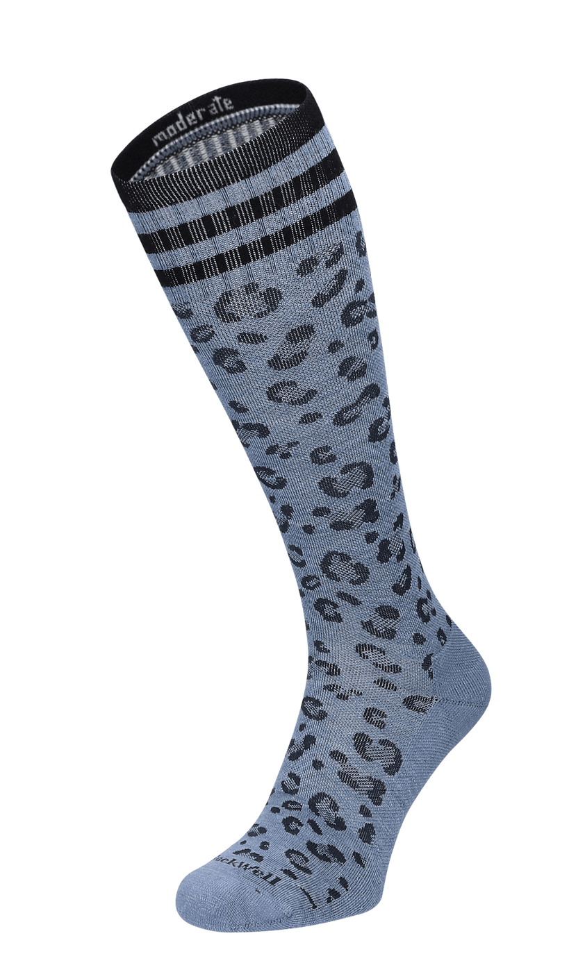 Leopard Dames Compressiekousen Klasse 1 Bluestone