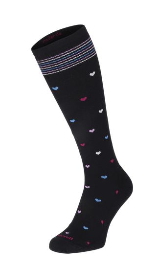 Full Heart Dames Compressiekousen Klasse 1 Black