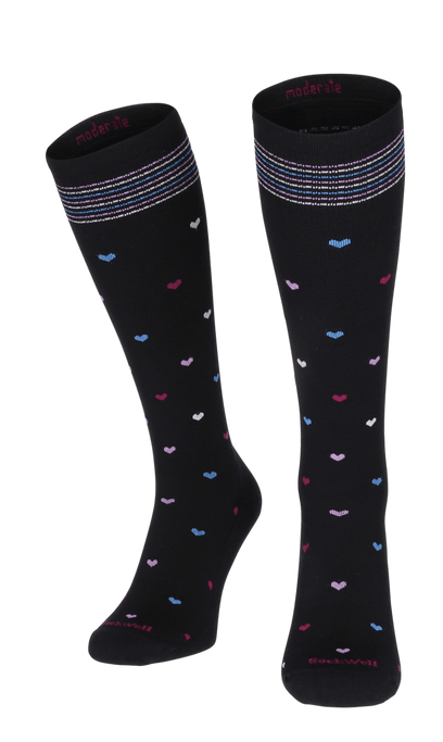 Full Heart Dames Compressiekousen Klasse 1 Black