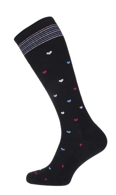 Full Heart Dames Compressiekousen Klasse 1 Black