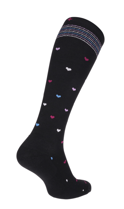 Full Heart Dames Compressiekousen Klasse 1 Black