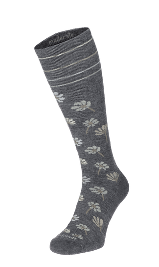 Field Flower Dames Compressiekousen Klasse 1 Charcoal