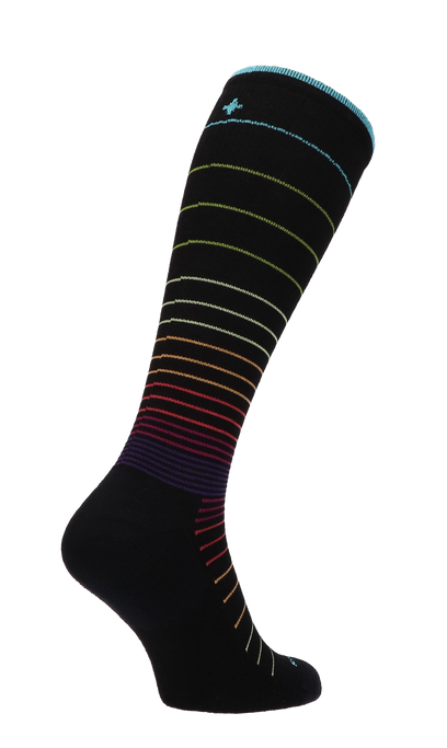 Circulator Dames Compressiekousen Klasse 1 Black Stripe