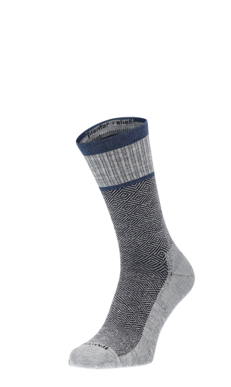 Plantar Cush Crew Heren Hielspoor Sokken Klasse 2 Grey