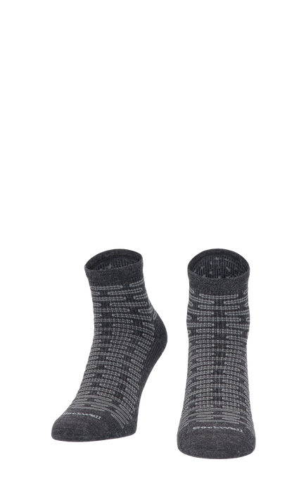 Plantar Ease Quarter Heren Hielspoor Sokken Klasse 2 Charcoal