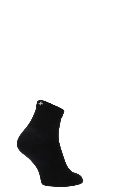 Plantar Ease Quarter Heren Hielspoor Sokken Klasse 2 Black Solid