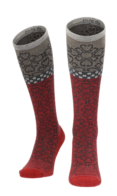 Botanical Dames Compressiekousen Klasse 1 Red Rock