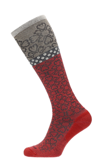 Botanical Dames Compressiekousen Klasse 1 Red Rock