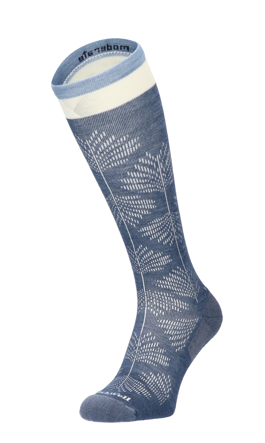 Full Floral Dames Compressiekousen Klasse 1 Denim