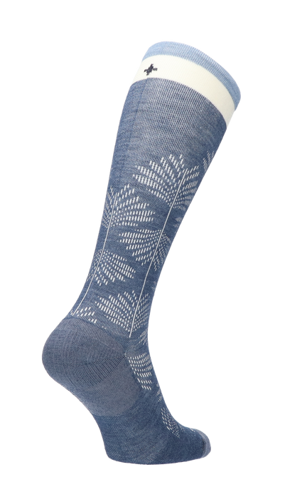 Full Floral Dames Compressiekousen Klasse 1 Denim