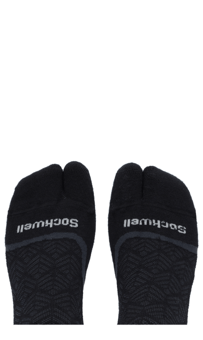 Bunion Crew Dames Hallux Valgus Sokken Black Solid