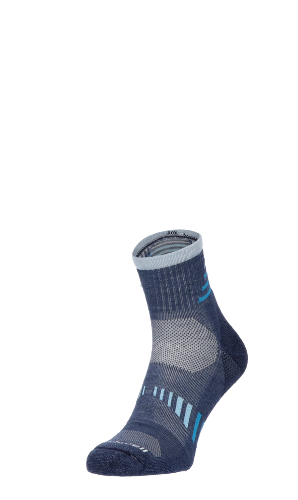 Ascend II Quarter Dames Wandelsokken Klasse 1 Denim
