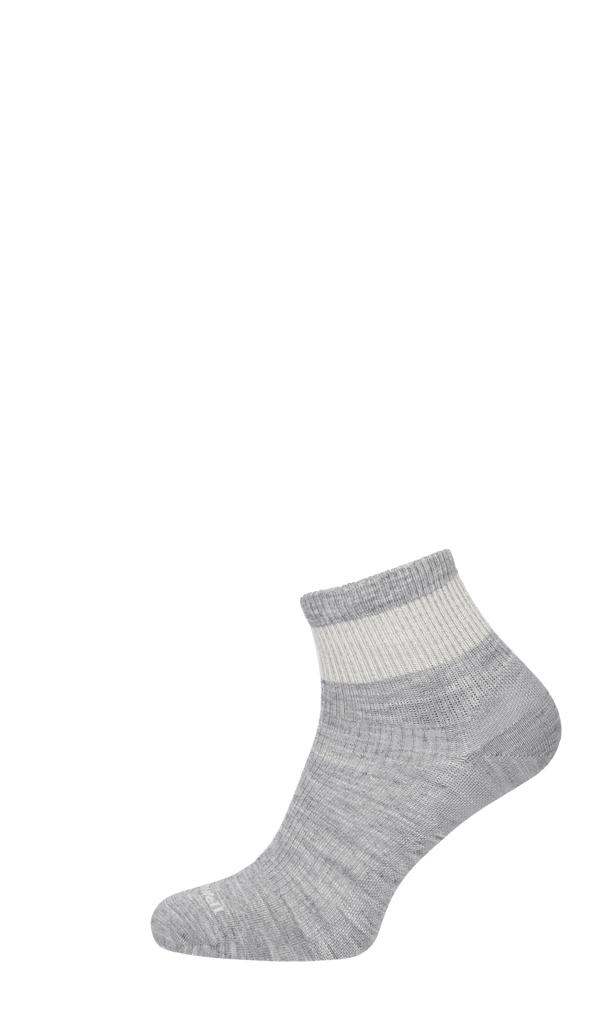Plantar Relief Quarter Heren Hielspoor Sokken Klasse 2 Light Grey