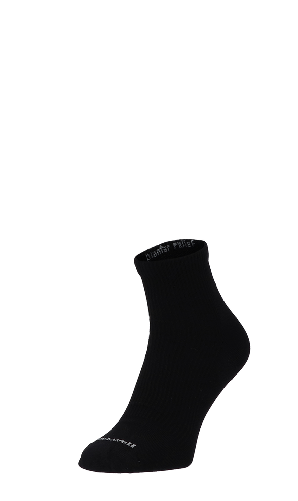 Plantar Relief Quarter Heren Hielspoor Sokken Klasse 2 Black Solid